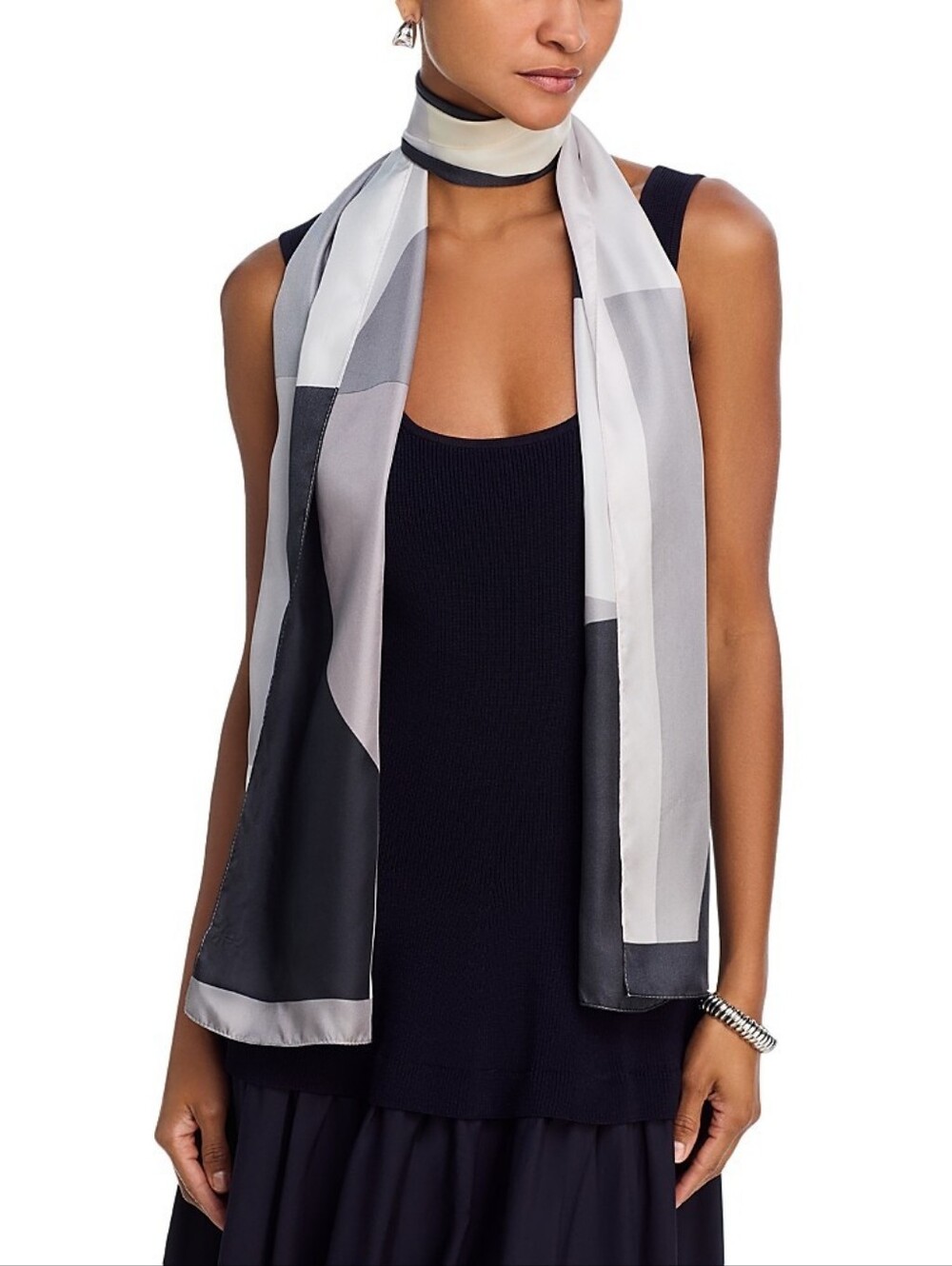 Echo Color Theory Oblong Silk Scarf NWT